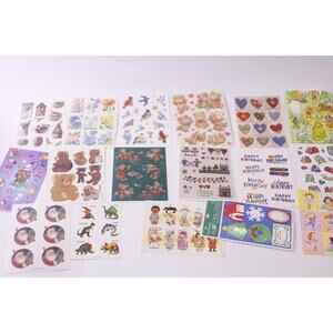 20 Sticker Sheets Vintage Holidays, Birthday, Sticker Sheets, Birds, Animals, D